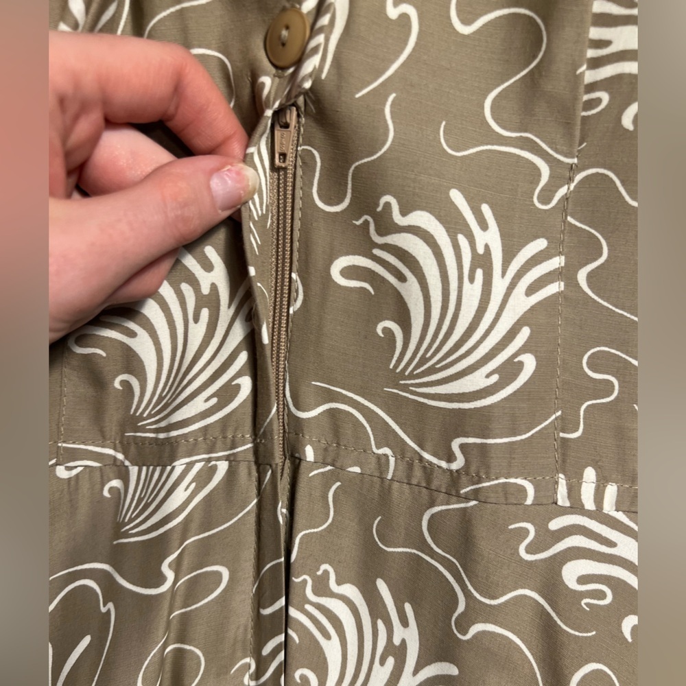 Vintage Michelle Stuart Tan Floral Dress - Picture 7 of 7